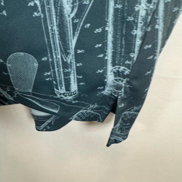 William Murray Men’s M Golf Polo Shirt Blue Golf Club Print Stretch Performance - Picture 9 of 11